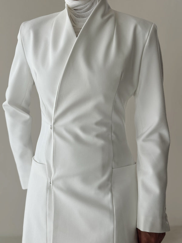 Elegant Collarless Blazer