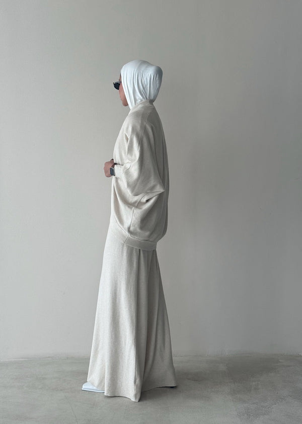 Knitted Batwing Sleeve  + Dress 2PC Set