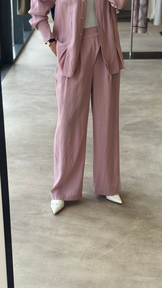 Linen Sewed Pleats  2PC Sets