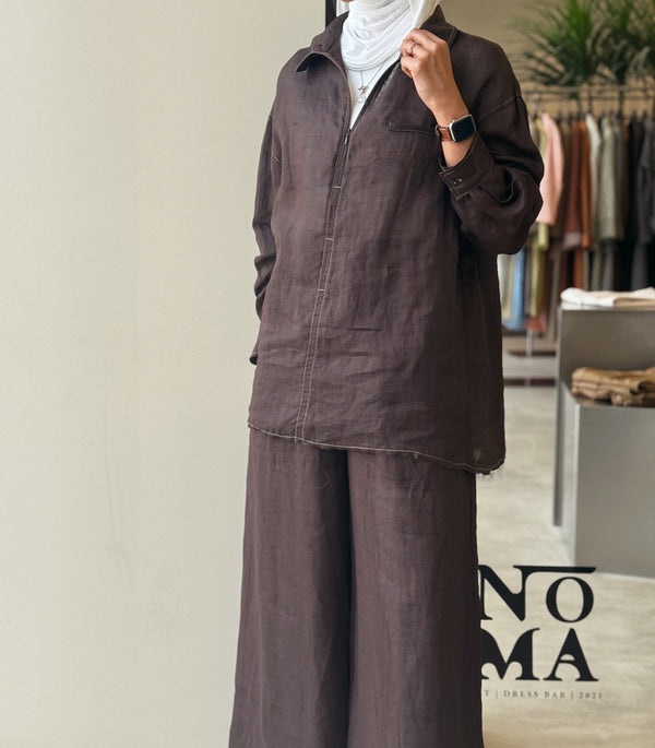 Linen Stand Collar Stitched Sets