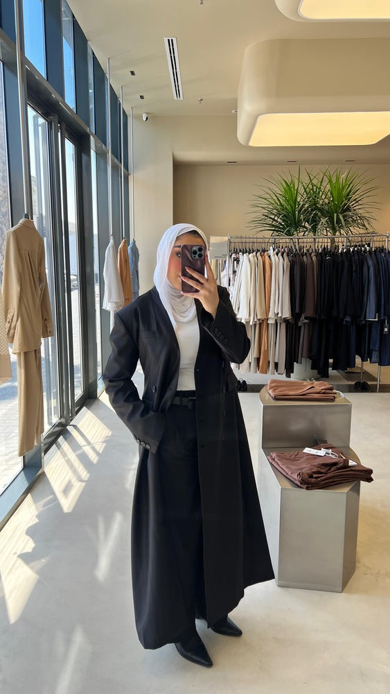 V-neck Long Blazer w/ 8 Buttons