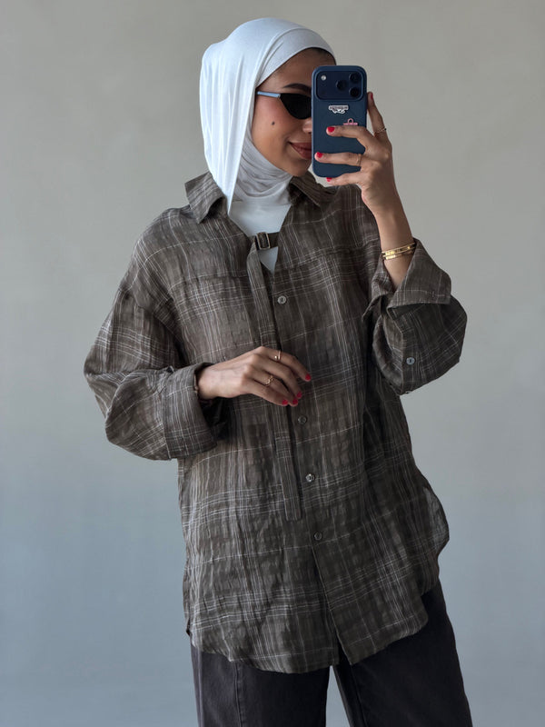 Dark-toned Plaid Shirt