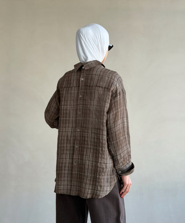 Dark-toned Plaid Shirt