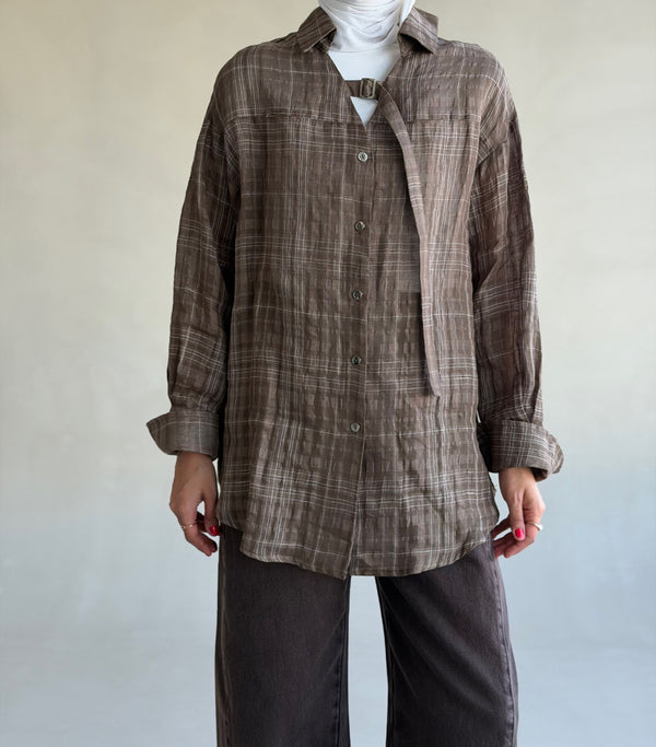 Dark-toned Plaid Shirt