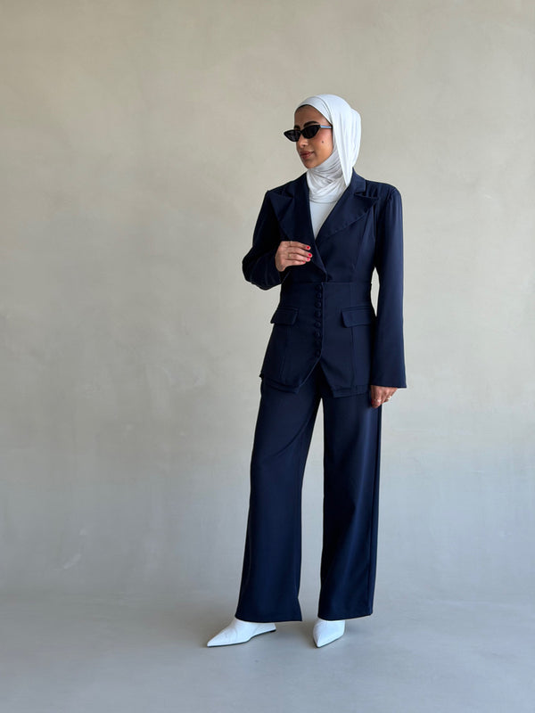 Corset-style Blazer Set
