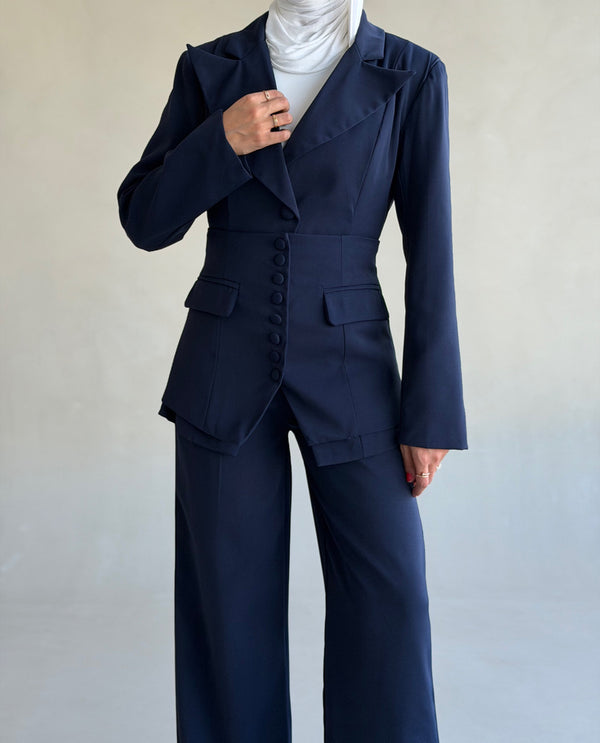 Corset-style Blazer Set