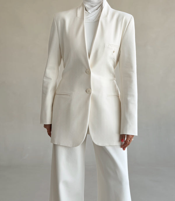 Tonal Belted Pants Suit