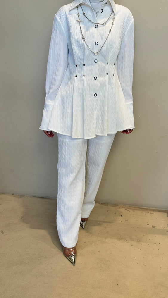 Buttons Pleat 2PC Set