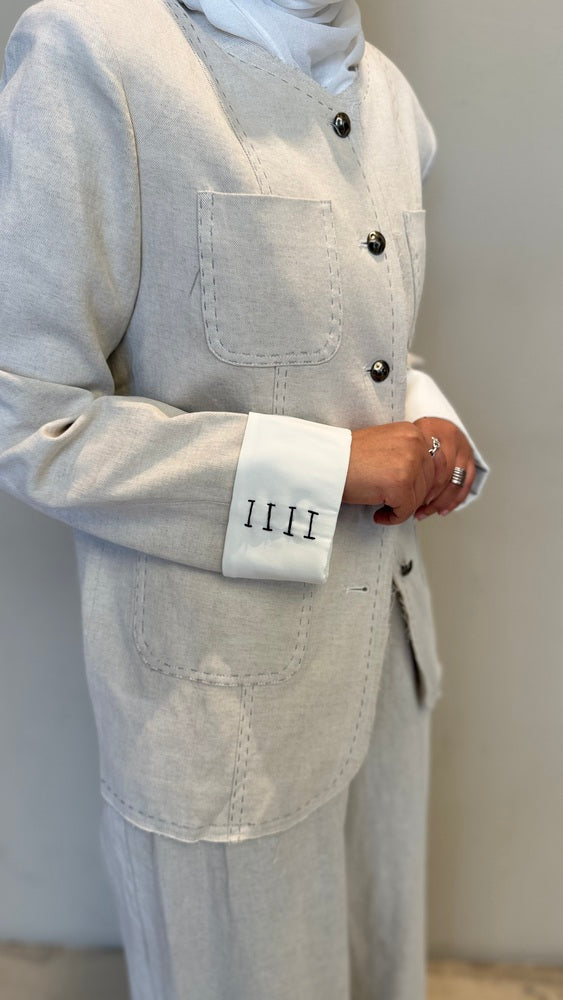 Stitched Round Neck 4 Pockets  Sets