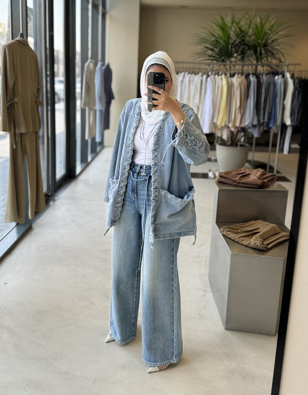 Lace up Bandage Denim