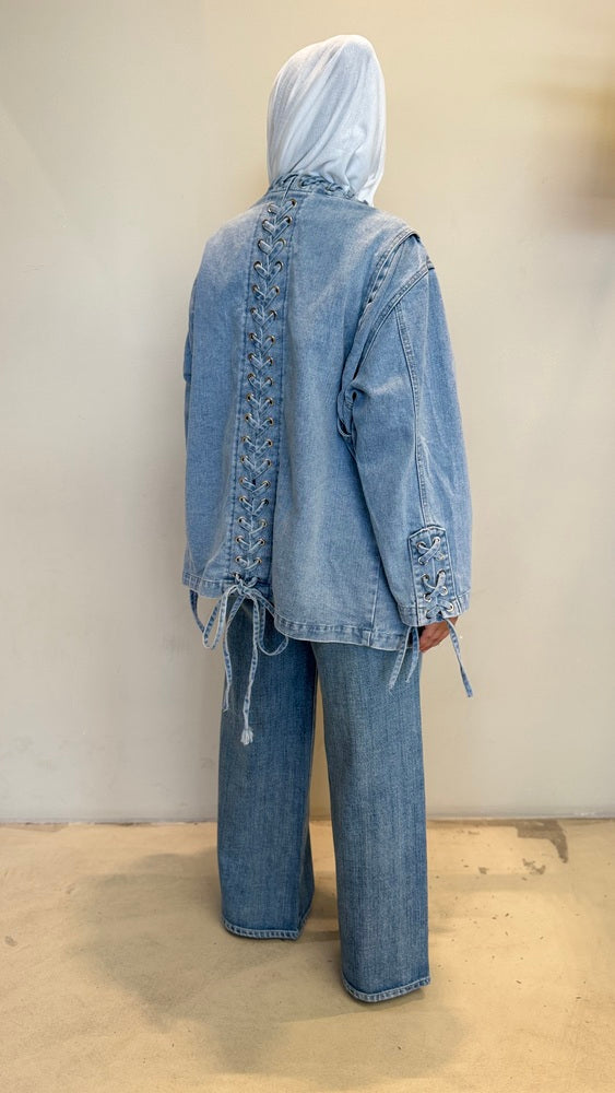 Lace up Bandage Denim