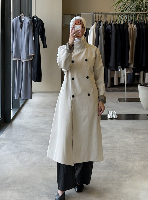 7-button Belted Trench Coat