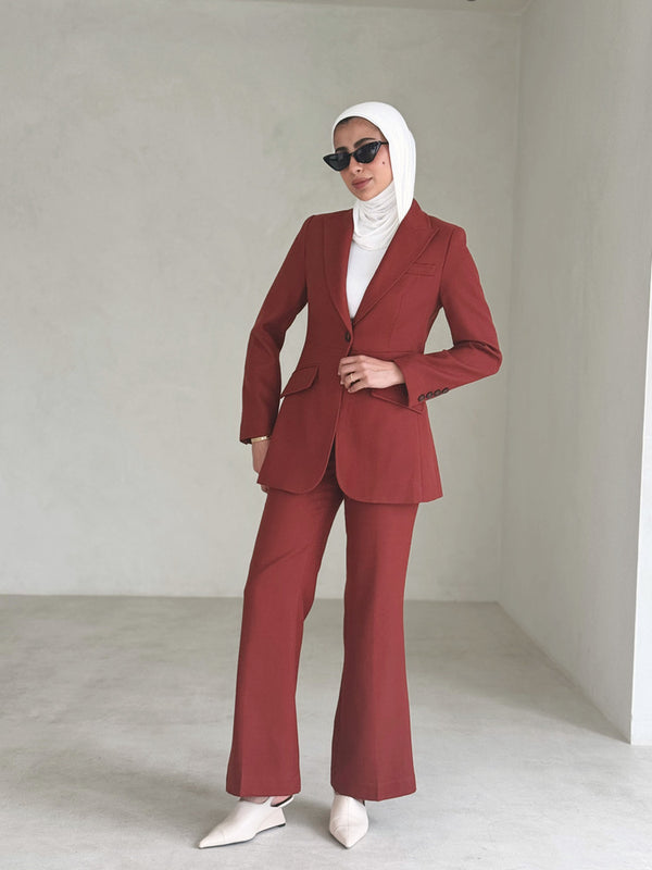 Tailored Suit  w/ Flared Pants  2PC Set