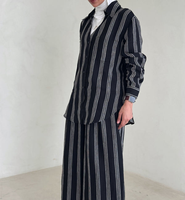 Striped Black 2PC Sets