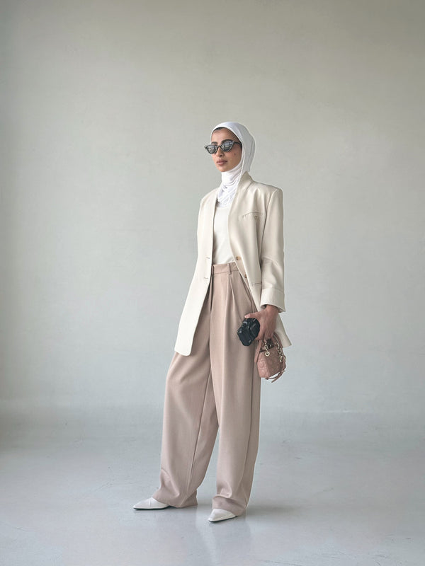 High Waist Single Pleated Trouser