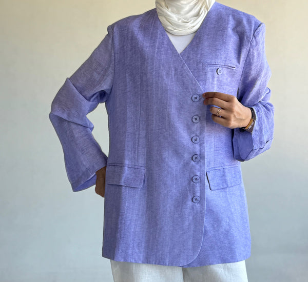 Commute Style  Cotton Linen Blazer  مجموعة الكتان