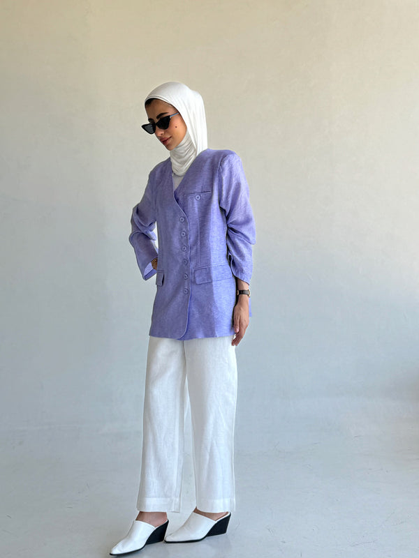 Commute Style  Cotton Linen Blazer  مجموعة الكتان