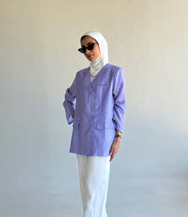 Commute Style  Cotton Linen Blazer  مجموعة الكتان