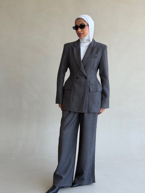 Wool-blend Waisted Set 2PC