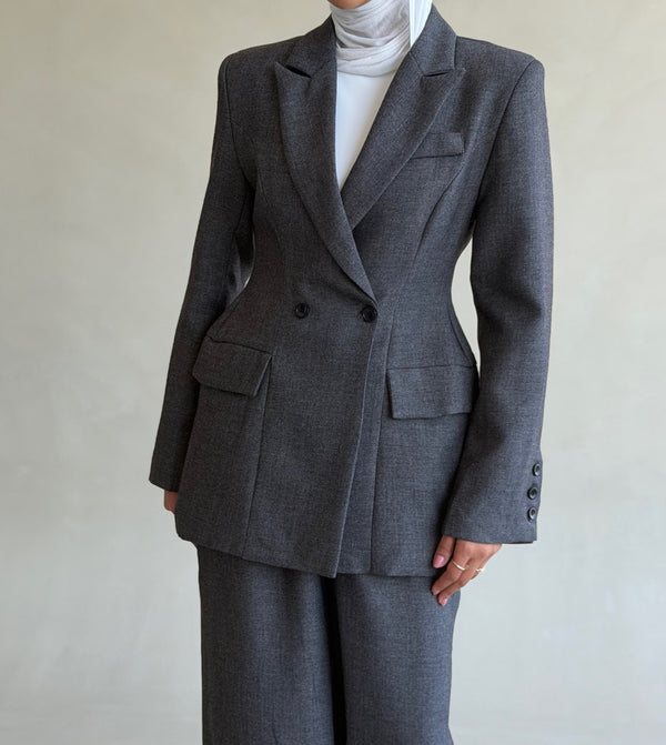 Wool-blend Waisted Set 2PC