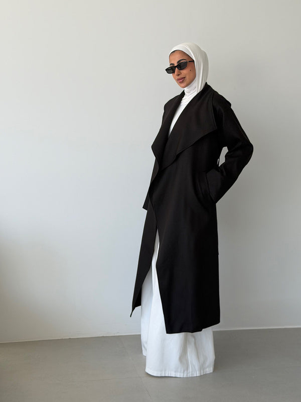 Drape Lapel Trenchcoat w/ belt