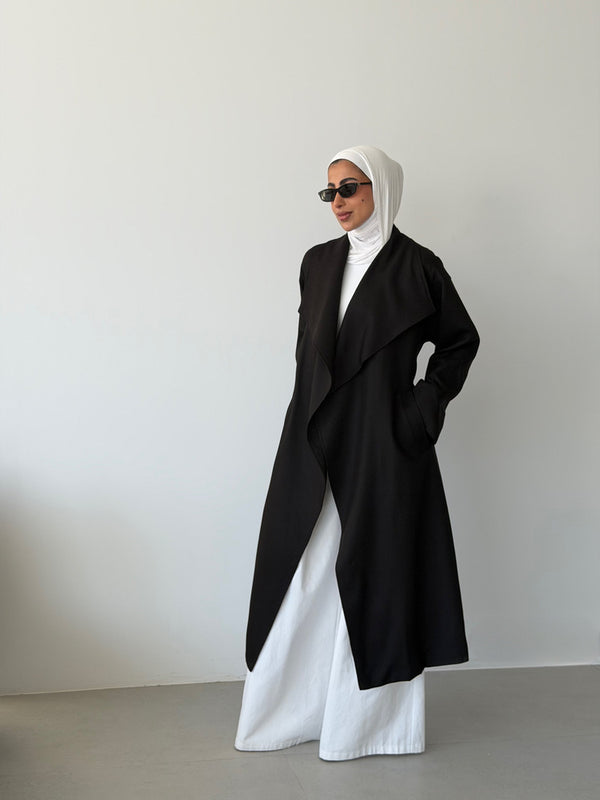 Drape Lapel Trenchcoat w/ belt