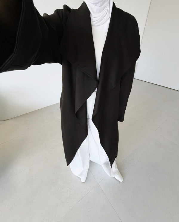 Drape Lapel Trenchcoat w/ belt