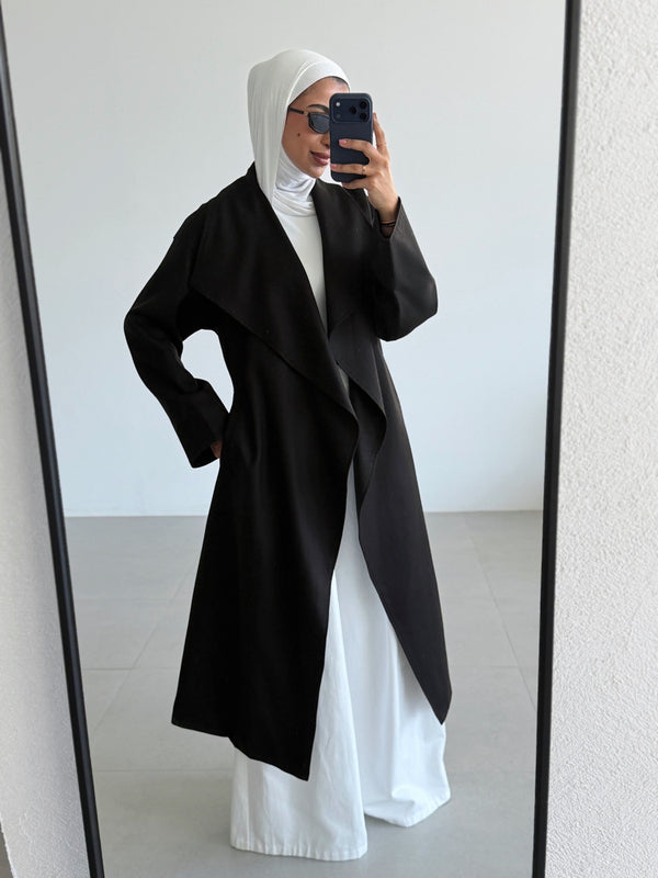 Drape Lapel Trenchcoat w/ belt