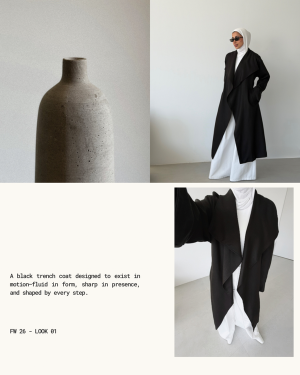 Drape Lapel Trenchcoat w/ belt