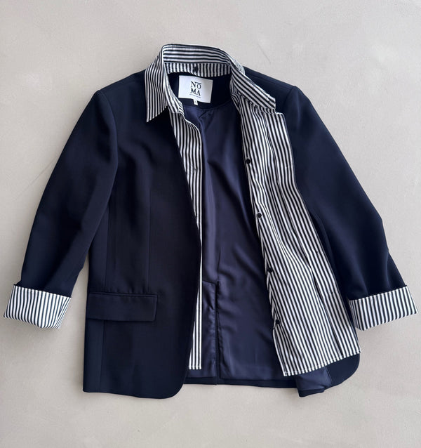 Striped Collared Suit