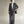 No-collar Striped Folded Waistband Suit