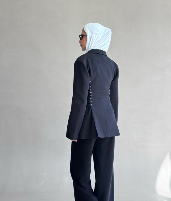 Side Drawstring Blazer