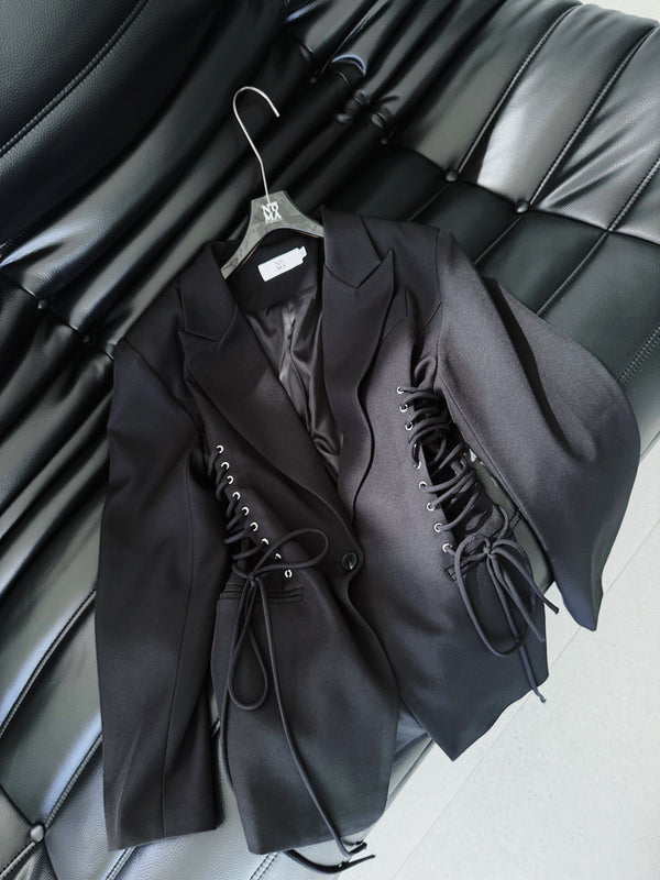 Side Drawstring Blazer