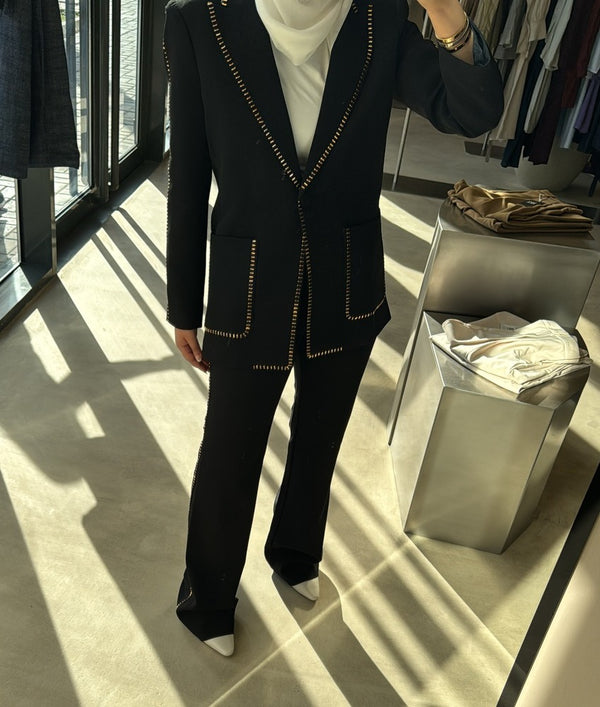 Beading Designed Suit 2PC Set