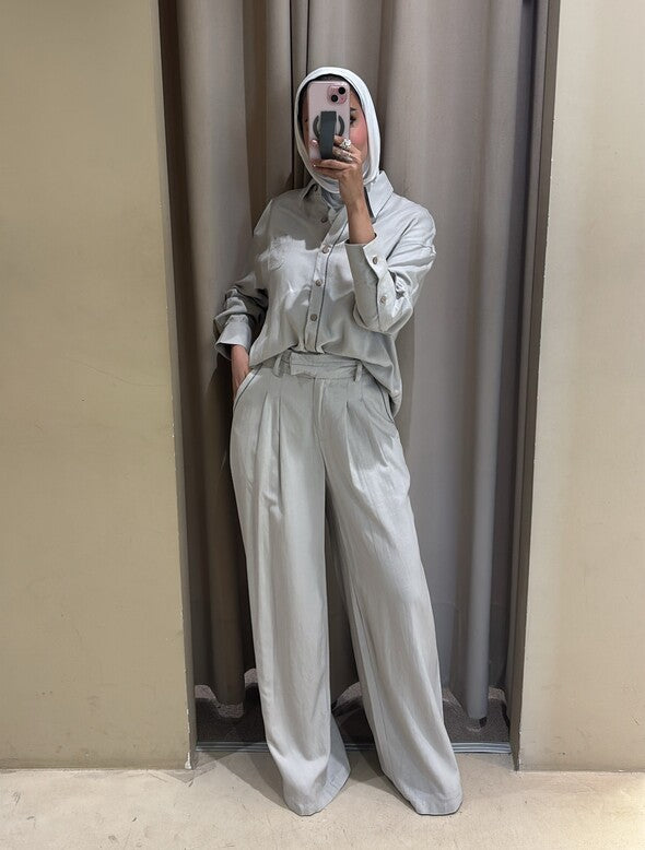 Zigzag Stitched Linen Sets