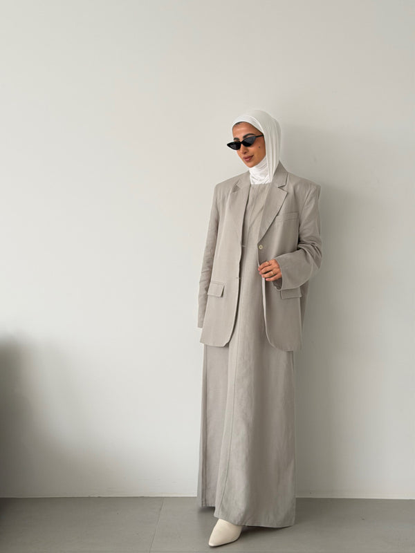 Sleevelesss Dress Blazer Set