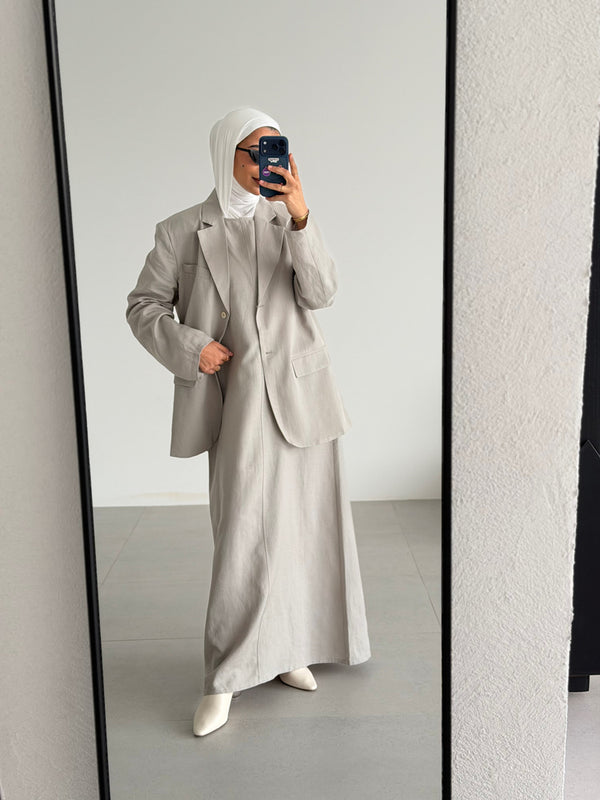 Sleevelesss Dress Blazer Set