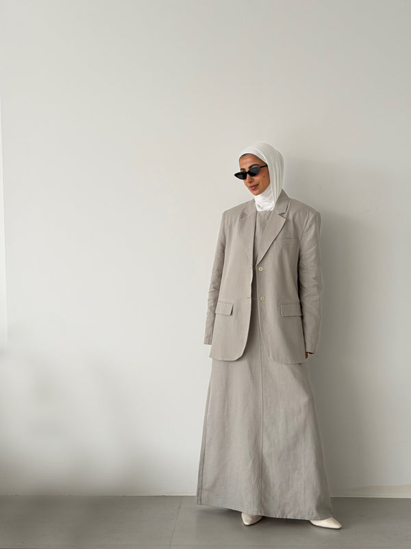 Sleevelesss Dress Blazer Set