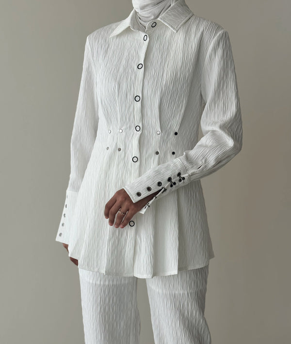 Buttons Pleat 2PC Set