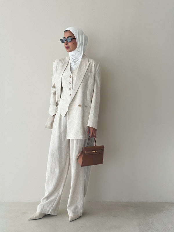 Linen 3PC Set w/ Belt