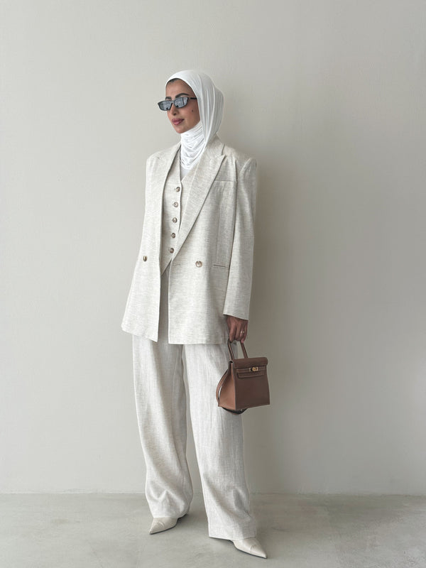 Linen 3PC Set w/ Belt