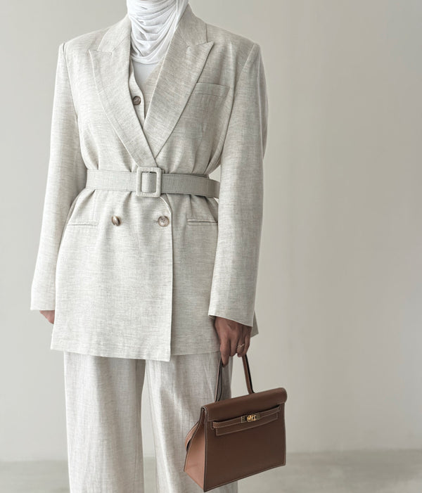 Linen 3PC Set w/ Belt