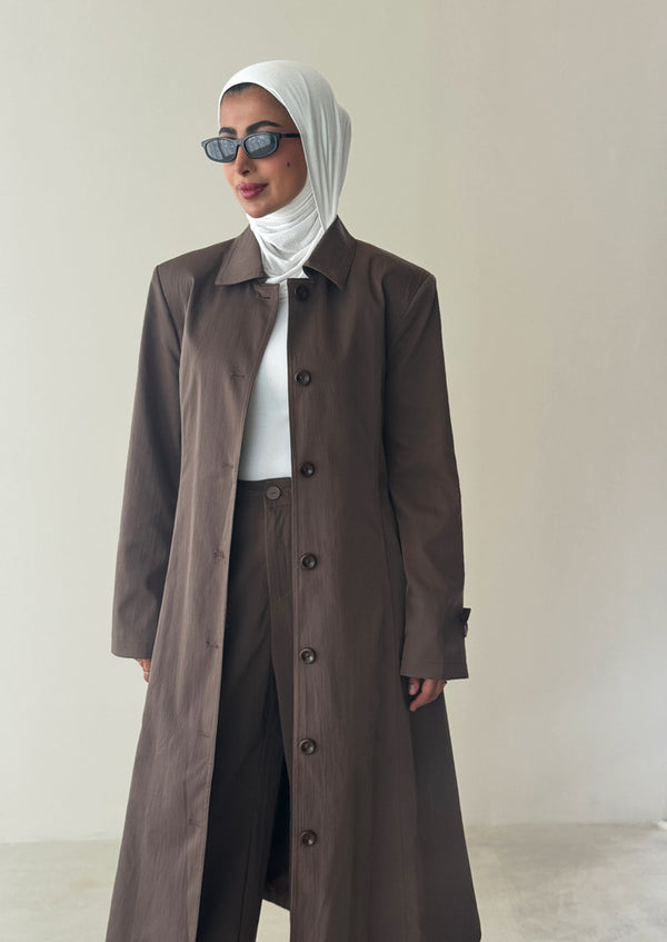 Belted Mid Trench w/ Pants