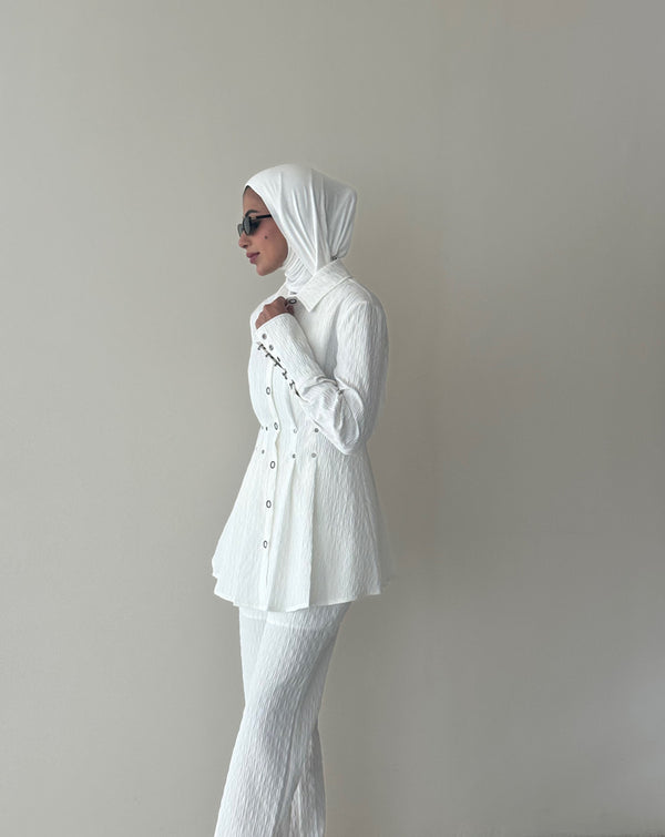 Buttons Pleat 2PC Set