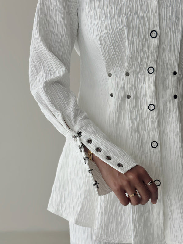 Buttons Pleat 2PC Set