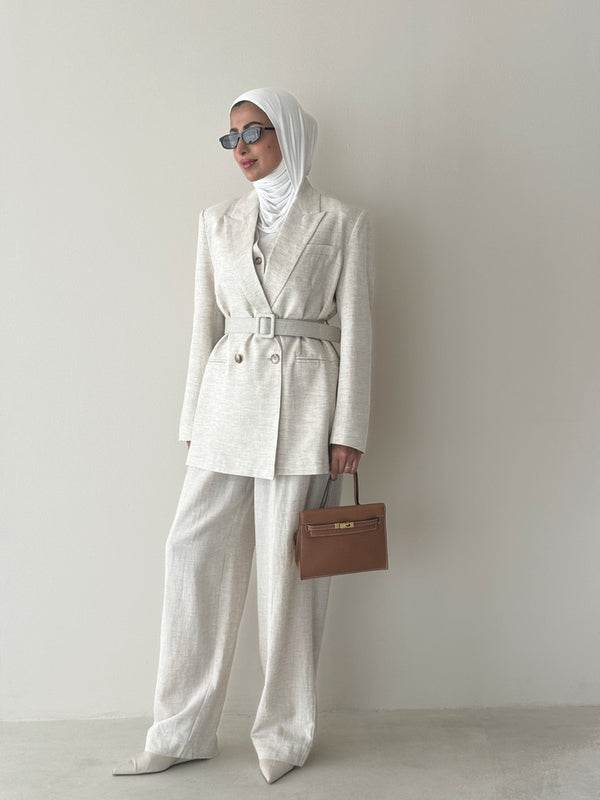 Linen 3PC Set w/ Belt