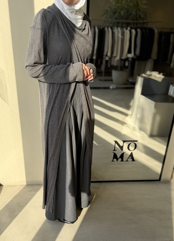 Asymmetrical Dress w/ Linen Inner