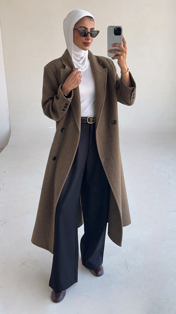 Temperament Wool Coats For Womenالسترات الخارجية / المعاطف