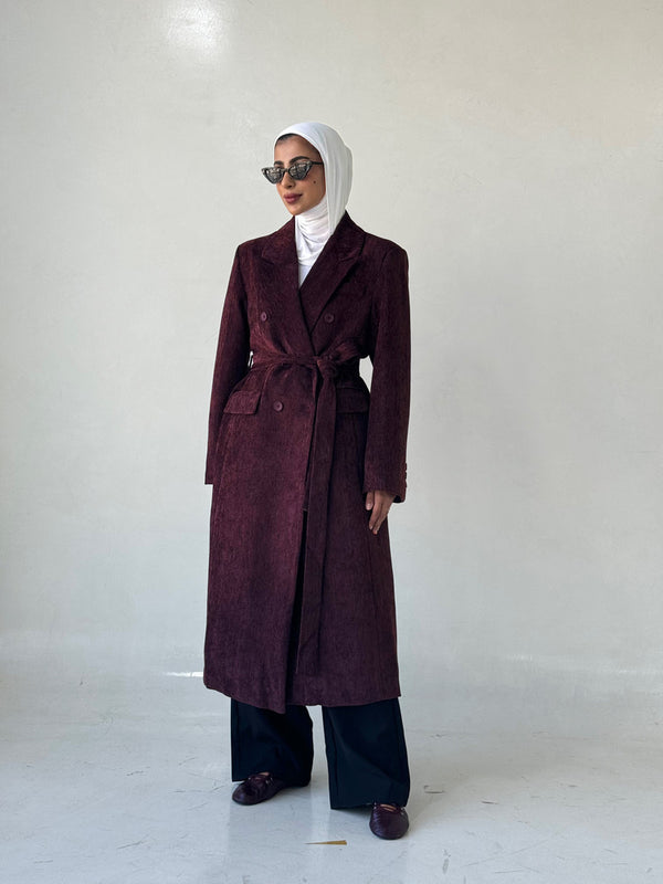 Elegant Wool Coats For Women Notchedالسترات الخارجية / المعاطف