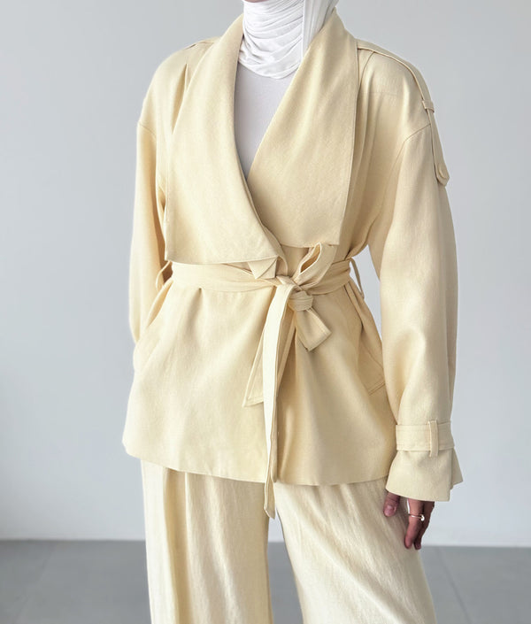 Mid Collar Top w/ Pants Set